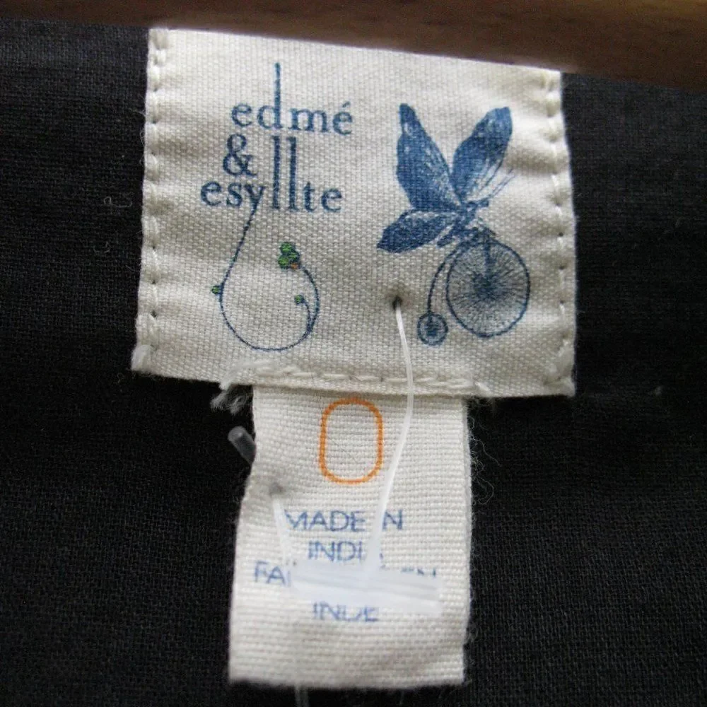 NWT Anthropologie Edme & Esyllte Embroidered Puff Sleeve Blouse Top